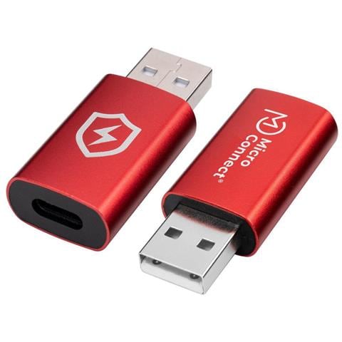 Mc-acadap-sc Adattatore Per Inversione Del Genere Dei Cavi Usb A Usb C Rosso (safe Charge Usb-a To C Data - - Foto 2
