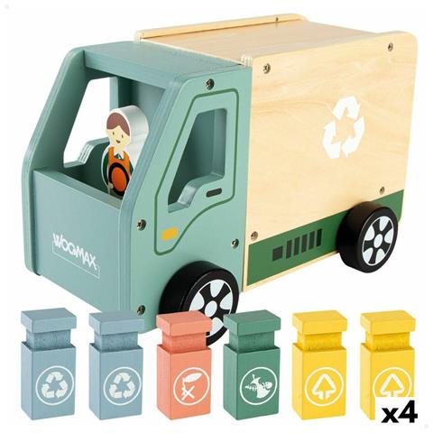 Camion Della Spazzatura 8 Pezzi Giocattolo 24 X 15 X 13,5 Cm (4 Unità) - Foto 1
