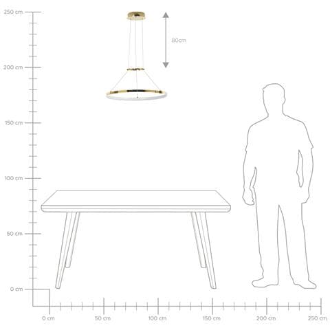 Lampadario A Led Tano Metallo Oro - Foto 12