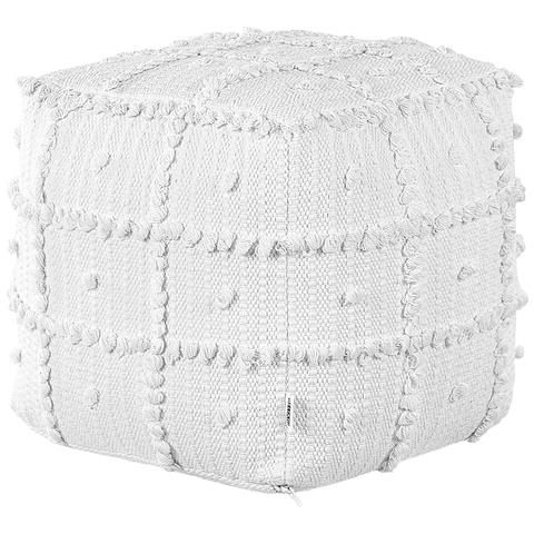 Pouf Harnai Cotone Bianco - Foto 2