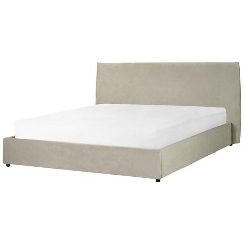 Letto Contenitore Velluto Grigio Talpa 180 X 200 Cm Lavaur - Foto 2