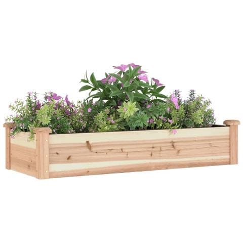 Fioriera Rialzata Da Giardino Fodera 120x45x25cm Massello Abete - Foto 3