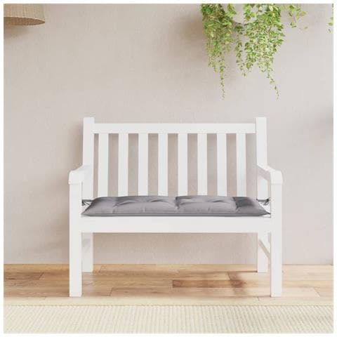 Cuscino Per Panca Grigio 110x50x7 Cm In Tessuto Oxford - Foto 1