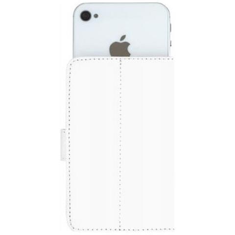 Custodia Universale Taglia Xs Folio Wallet Con Portacarte E Linguetta, Bianco - Foto 2