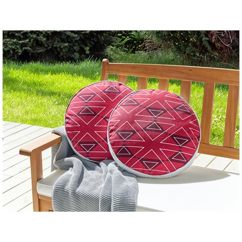 Set Di 2 Cuscini Mezzano 40 X 40 Cm Geometrico Rosa - Foto 1