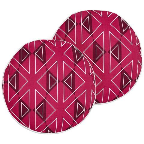 Set Di 2 Cuscini Mezzano 40 X 40 Cm Geometrico Rosa - Foto 2