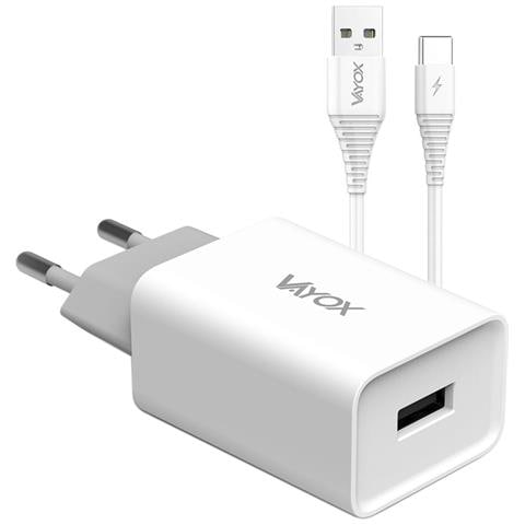 Caricatore Di Rete Usb 5v 2,1a + Cavo Usb Tipo C 1m Va0051c - Foto 1