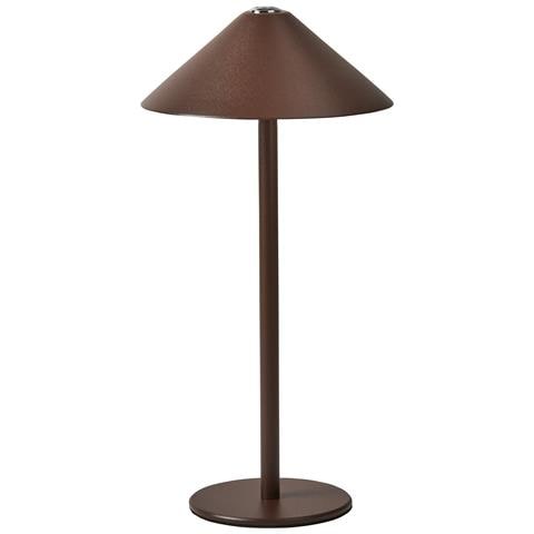 Lampada Da Tavolo Senza Fili A Led Francoli Con Dimmer Metallo Marrone - Foto 2