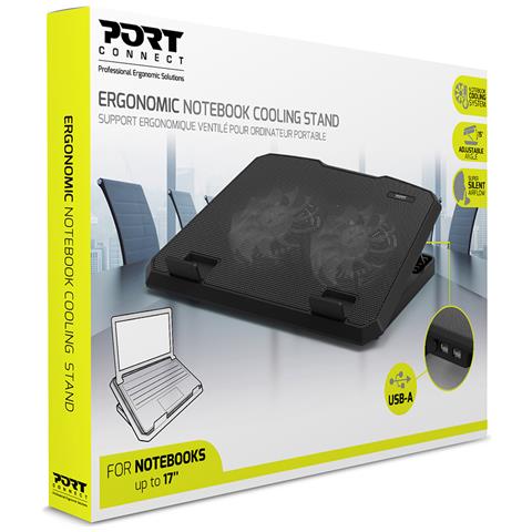 Supo Ergonomico Ventilato Regolabile Per Notebook Da 17 Pollici, Nero - Foto 5