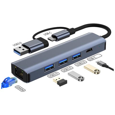 Docking Station Multifunzionale 5 In 1 Con Gigabit Ethernet - Foto 2