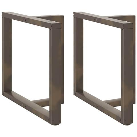 Gambe Tavolo Pranzo A T 2 Pz Naturale 90x35x(72-73) Cm Acciaio - Foto 1