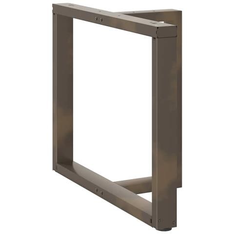 Gambe Tavolo Pranzo A T 2 Pz Naturale 90x35x(72-73) Cm Acciaio - Foto 3