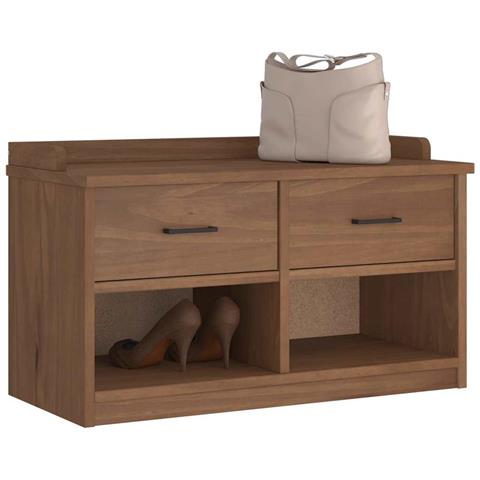 Panca Da Corridoio Sandnes 87x40x50 Cm Legno Massello Di Pino - Foto 1
