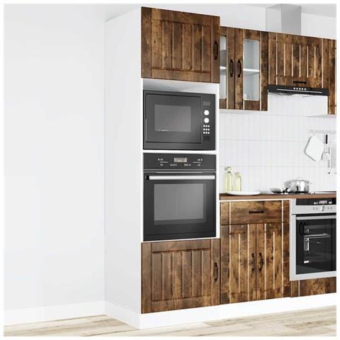 Armadi Forno 2 Pz Kalmar Rovere Fumo In Legno Multistrato - Foto 3