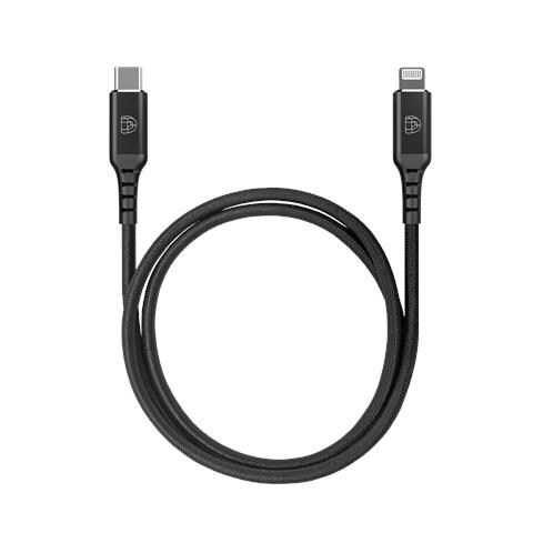 Ladekabel Lightning auf USB-C, 1m, Schwarz, MFI zertifiziert - Foto 1