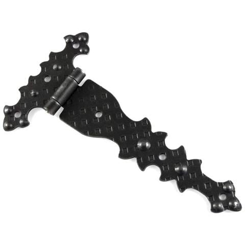 Confezione Da 1 Pezzo - Cerniera Rustica Piana In Ferro Martellato 182x92mm - Colore Nero - Foto 1