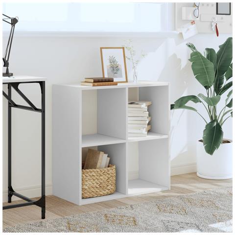 Lusso Casadino - Libreria Bianca 68,5x32x68,5 Cm In Legno Multistrato - Foto 2