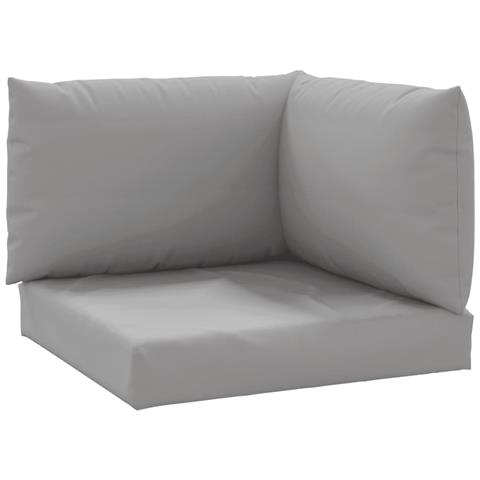 Cuscini Per Pallet 3 Pz Grigi In Tessuto Oxford - Foto 1