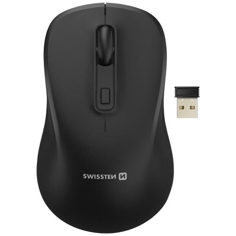 Mouse Wireless Ufficio Pc E Mac Dpi Regolabile, Nero - Foto 5