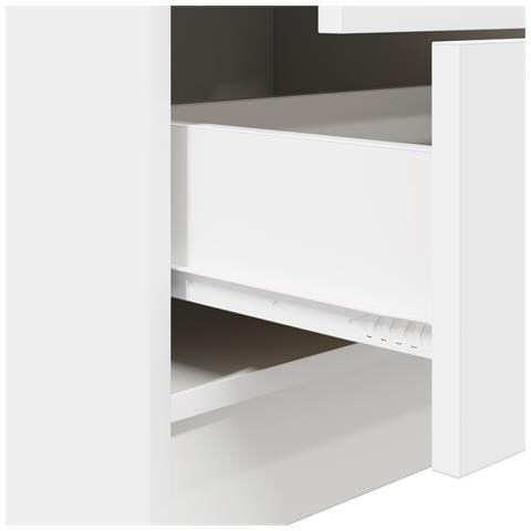 Unità Scaffale Bianca Bianca MDF Standard Unità Scaffale Bianca - Foto 9