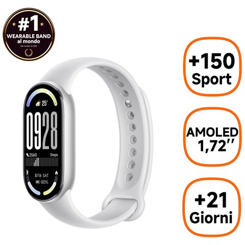 Smart Band 10 Silver AMOLED Braccialetto per rilevamento di attività 4,37 cm (1.72") Argento - Foto 1