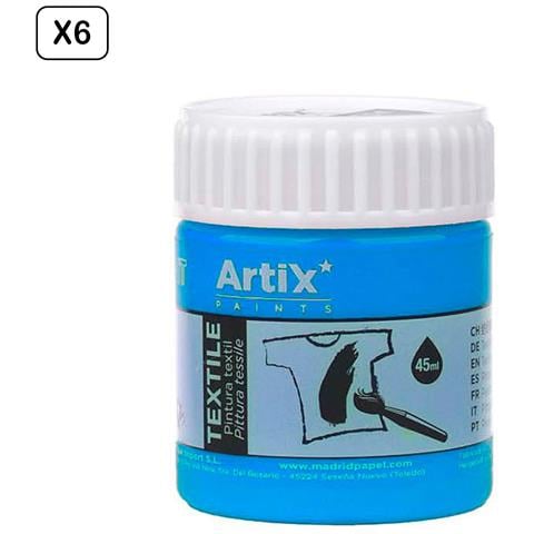 Confezione Da 6 Pz. Pittura Textile Blu Medio 45 Ml - Foto 1