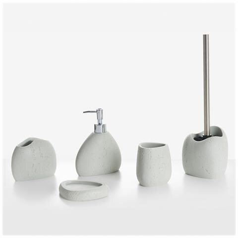 Set Da 5 Accessori Per Il Bagno Coata Grigio Chiaro - Foto 2