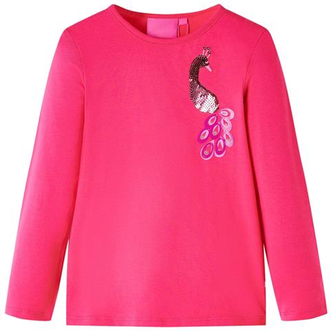 Maglietta da Bambina a Maniche Lunghe Fucsia 128 - Foto 1