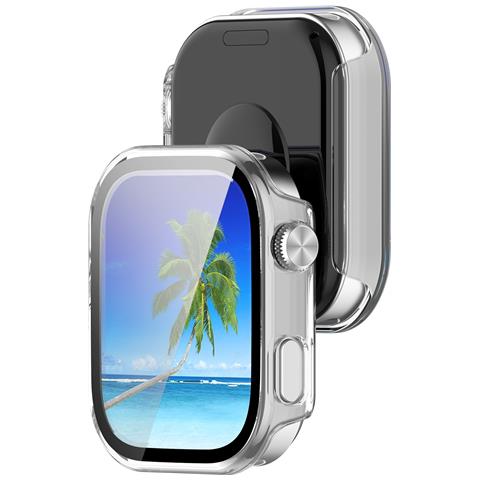 Custodia Protettiva Integrata In Vetro Temperato E Pc Compatibile Con Redmi Watch 6 - Copertura Completa Transparent - Foto 6