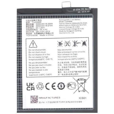 Ricambio Batteria Litio Integrata Originale Tlp048a8 Bulk 405 - 406 - Foto 1