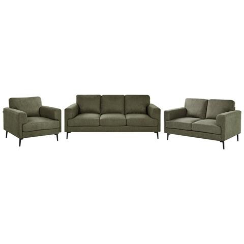 Set Da Salotto 6 Posti Lousto Tessuto Verde - Foto 2
