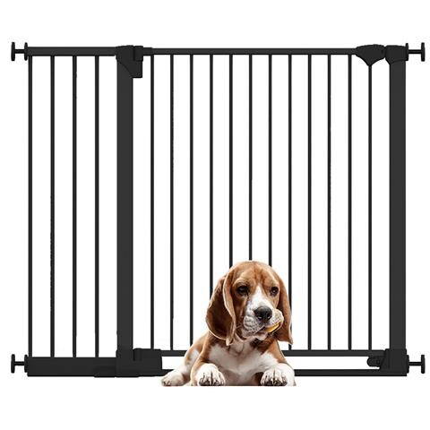 Bettacare Cancelletto Per Cani Safestep, Nero, 124cm - 131cm, Passaggio Extra Basso, Apertura Extra Larga Di 81cm - Foto 1