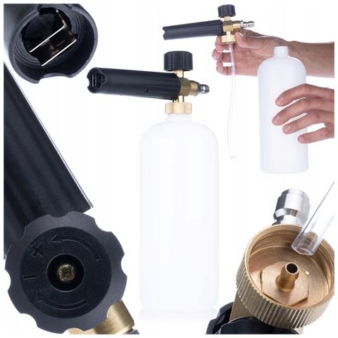 Set Accessori Per Idropulitrice - Pistola 300 Bar, Lancia Schiuma 1l, 5 Ugelli Qc, Spazzola Rotante, Adattatore Lavor | Compatibile Con Lavor, Karcher Hd - Foto 2