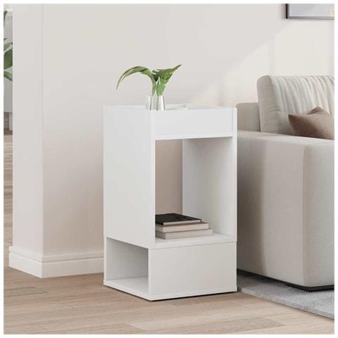 Tavolino Bianco 30 x 30 x 56 cm Legno multistrato - Foto 2