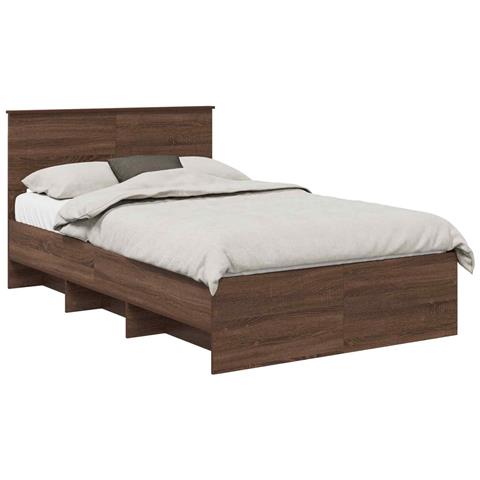 Struttura del letto con testiera Rovere Marrone 137 x 203 cm - Foto 1