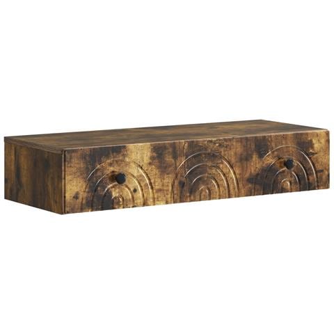 Tavolino da Parete Laterale Rovere Fumo 87,5 x 34,5 x 17 cm - Foto 1