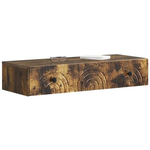 Tavolino da Parete Laterale Rovere Fumo 87,5 x 34,5 x 17 cm - Foto 2