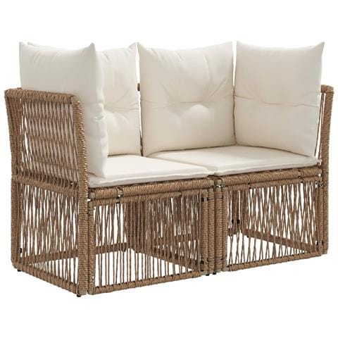 Set Divano da Giardino 4 pcs Beige polyrattan - Foto 2
