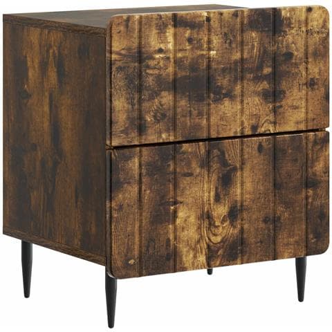 Armadio da Notte con cassetto Rovere Fumo 43 x 34,5 x 49,5 cm - Foto 1