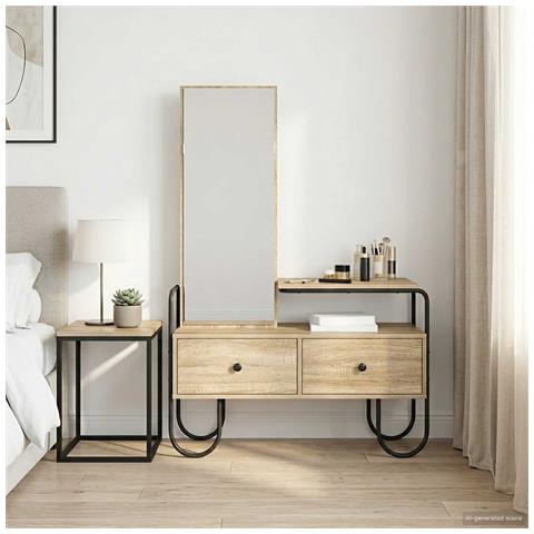 Tavolo da Trucco Rovere Sonoma Legno ingegnerizzato - Foto 2