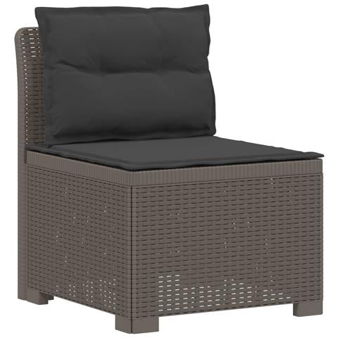 Divano da Giardino a 1 Posto con Cuscini Aspetto Rattan PP - Foto 1