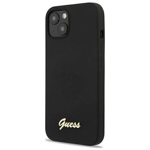 Guess Guhmp13mlslmgbk Iphone 13 6,1 Nero /nero Custodia In Silicone Script Gold Logo Magsafe - Foto 7