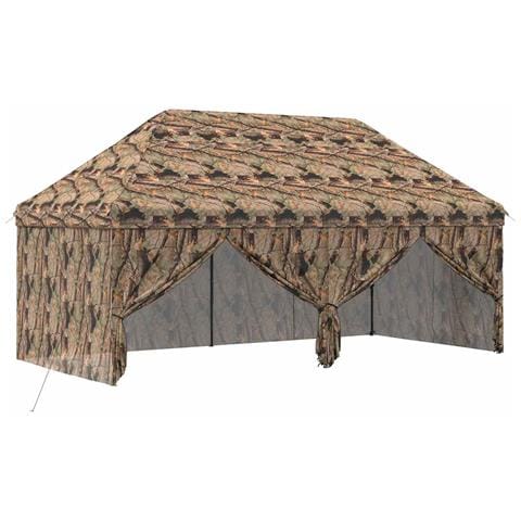 Gazebo Pop-up con 4 Pareti 3 x 6 m Mimetico Foresta - Foto 1