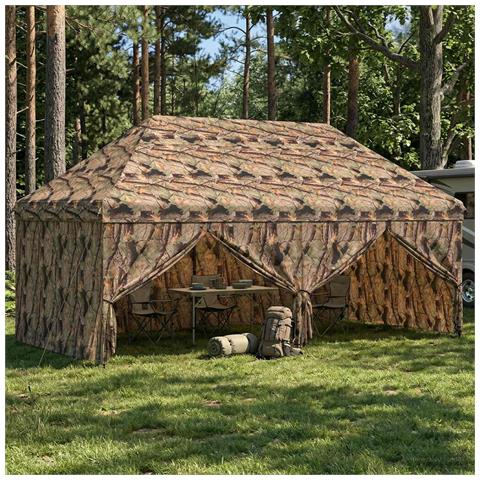 Gazebo Pop-up con 4 Pareti 3 x 6 m Mimetico Foresta - Foto 2