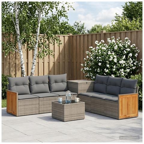 Set di divani 8 pz Grigio e Grigio Scuro - Foto 10