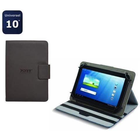 Custodia per Tablet fino a 10.1" in PU Pelle Colore Nero - Foto 1