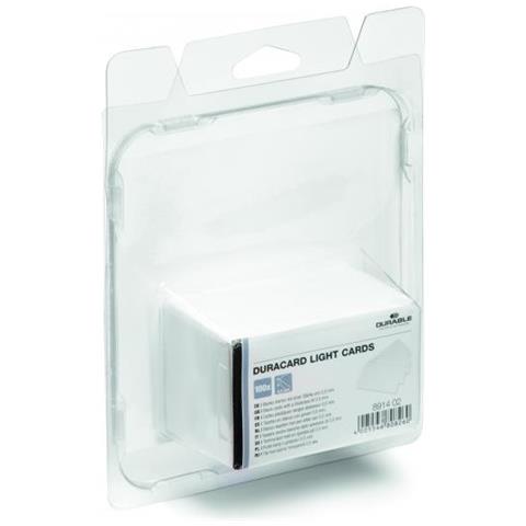 100 tessere bianche 0,5mm x duracard id300 durable - Foto 1