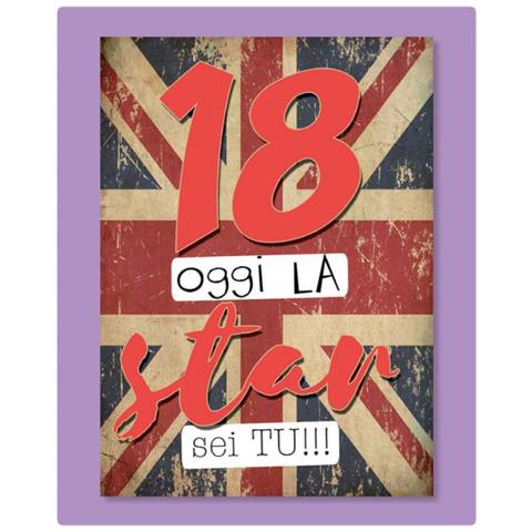 1 Biglietto D'auguri Bigliettino Musicale Compleanno Superstar + Busta - Foto 1