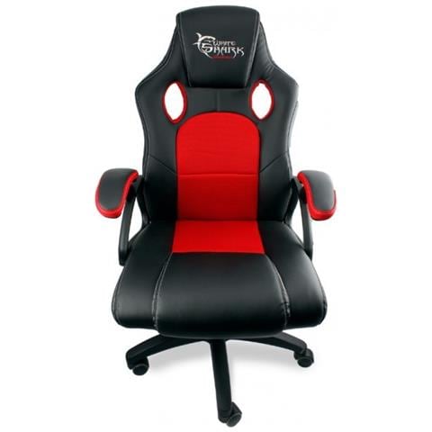 Poltrona Ufficio Sportiva Da Gioco Gaming Kings Throne Ecopelle Nera Rossa - Foto 2