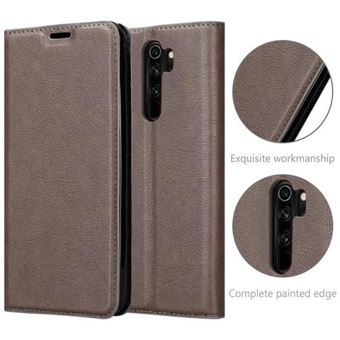 Custodia Compatibile Con Xiaomi Redmi Note 8 Pro In Bruno Caffè - Coperchio Protettiva Con Chiusura Magnetica, Funzione Stand E Tasca Per Le Carte - Foto 2